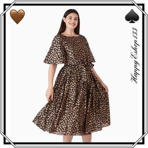 ♠️kate spade Graphic Leopard Midi Dress